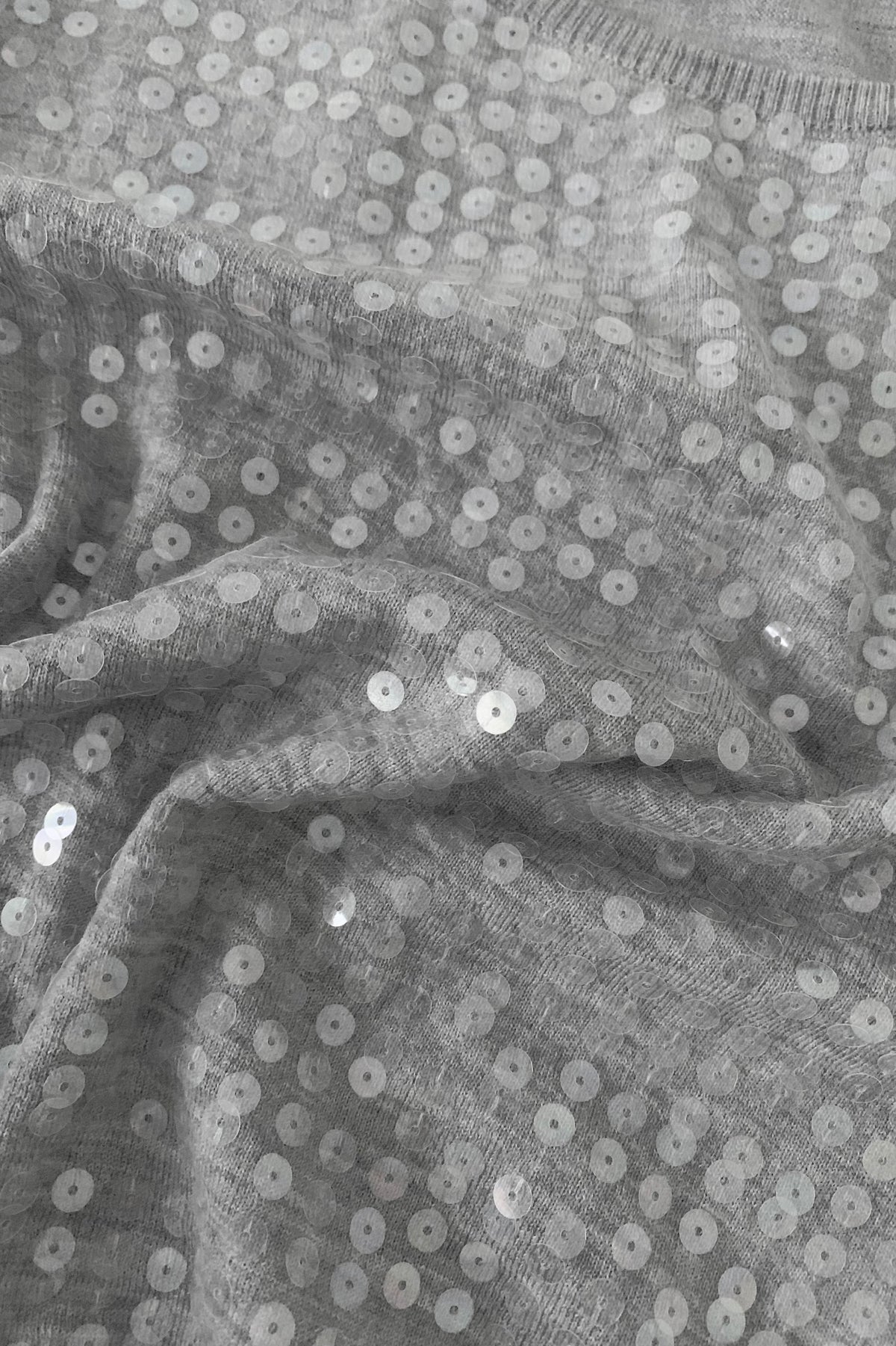 Salvatore Ferragamo gray sequins knit vest