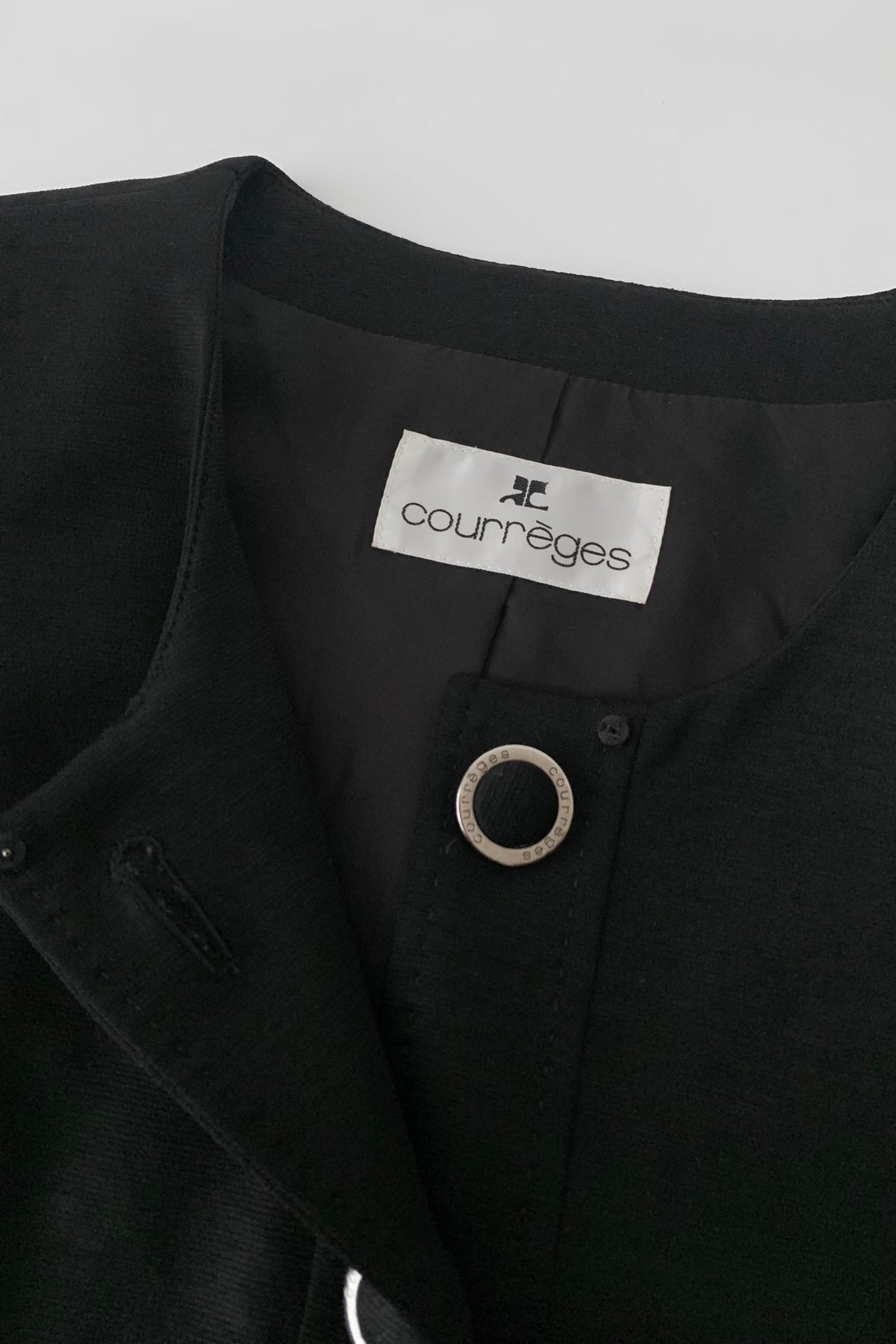 courrage black no collar jacket