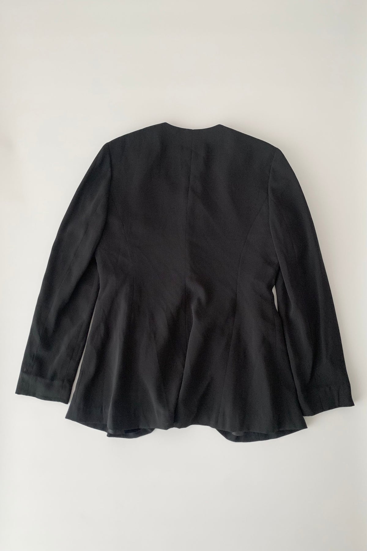 DKNY black no collar light jacket