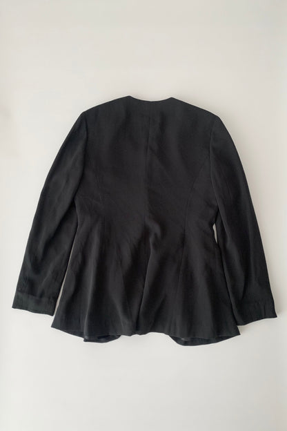 DKNY black no collar light jacket