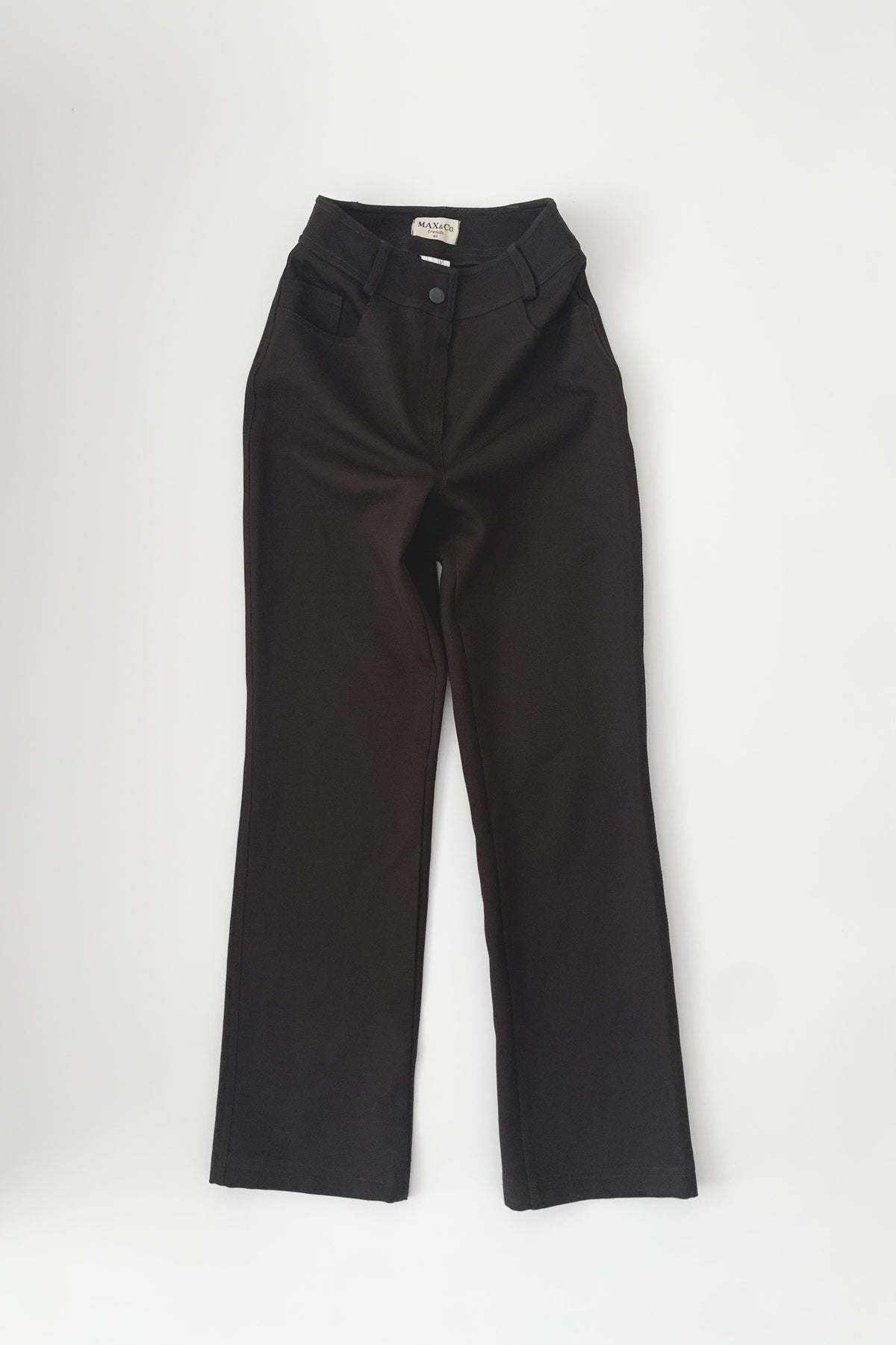 dark brown high-waist pants