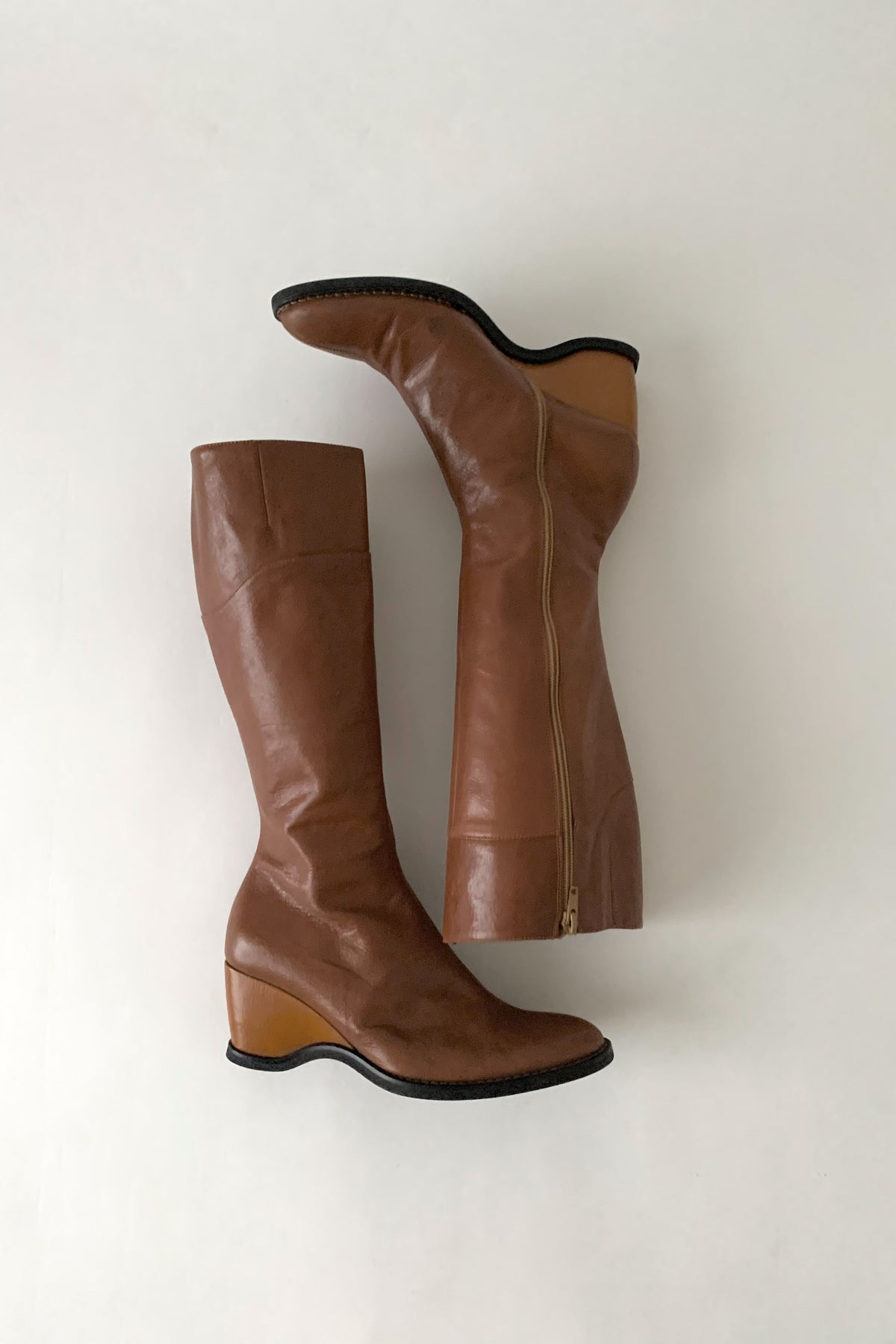 Italy brown long boots