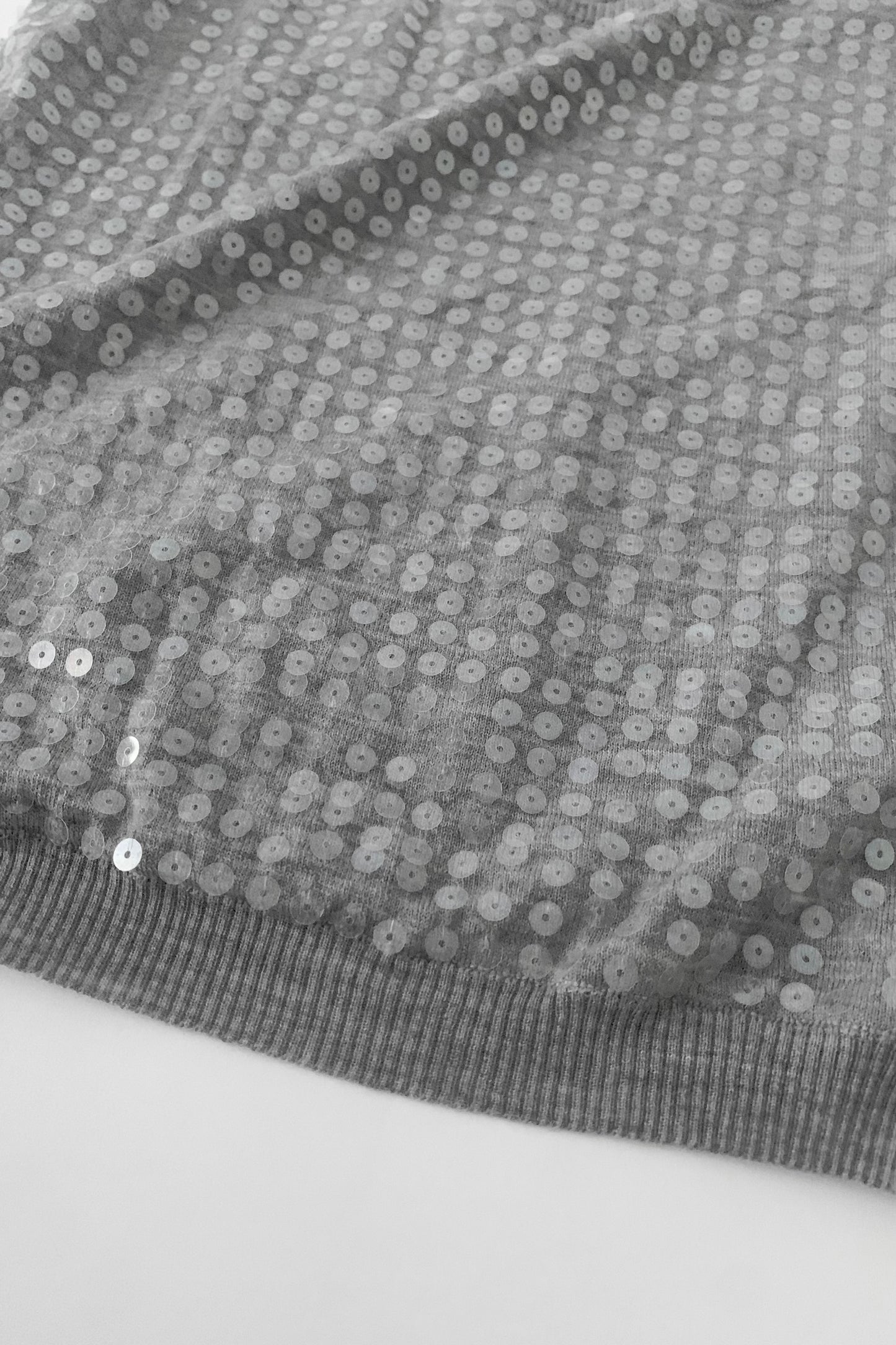 Salvatore Ferragamo gray sequins knit vest