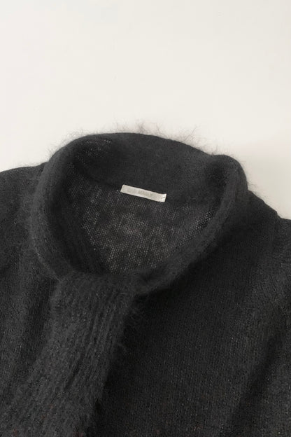 black mohair ensemble knit