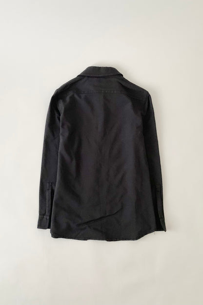 Italy black zip nylon jacket