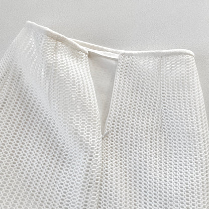 white mesh mermaid skirt