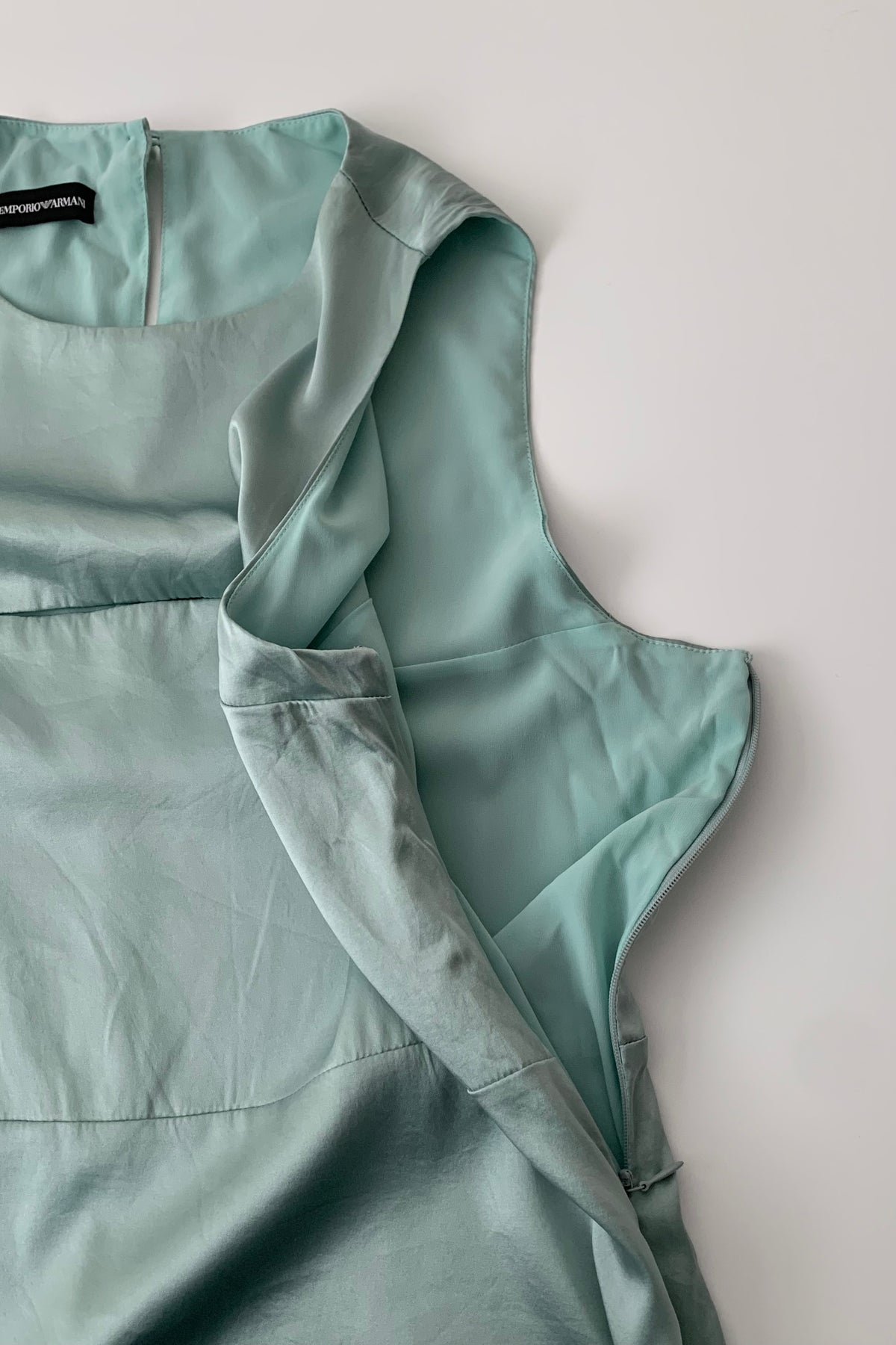 ARMANI mint green silk tops