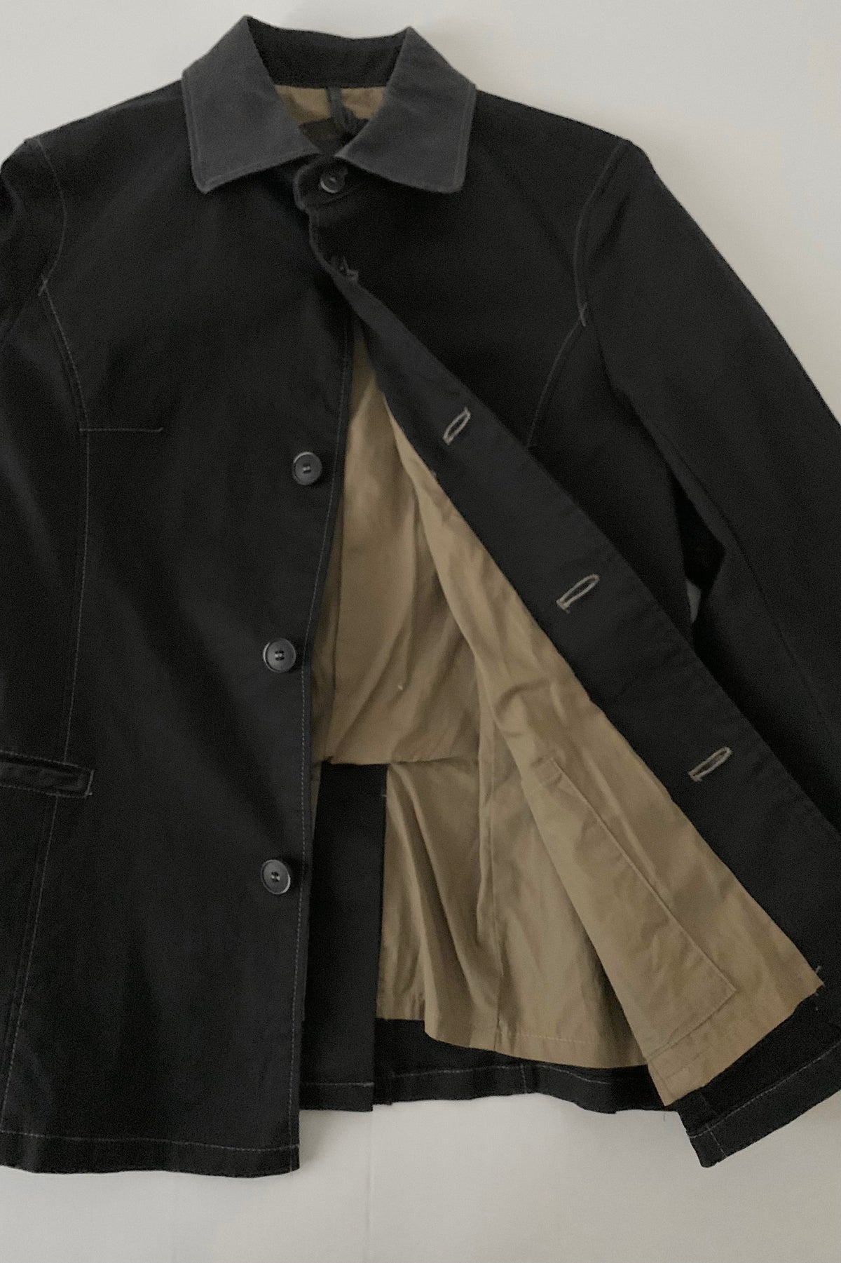 dark green collar leather jacket