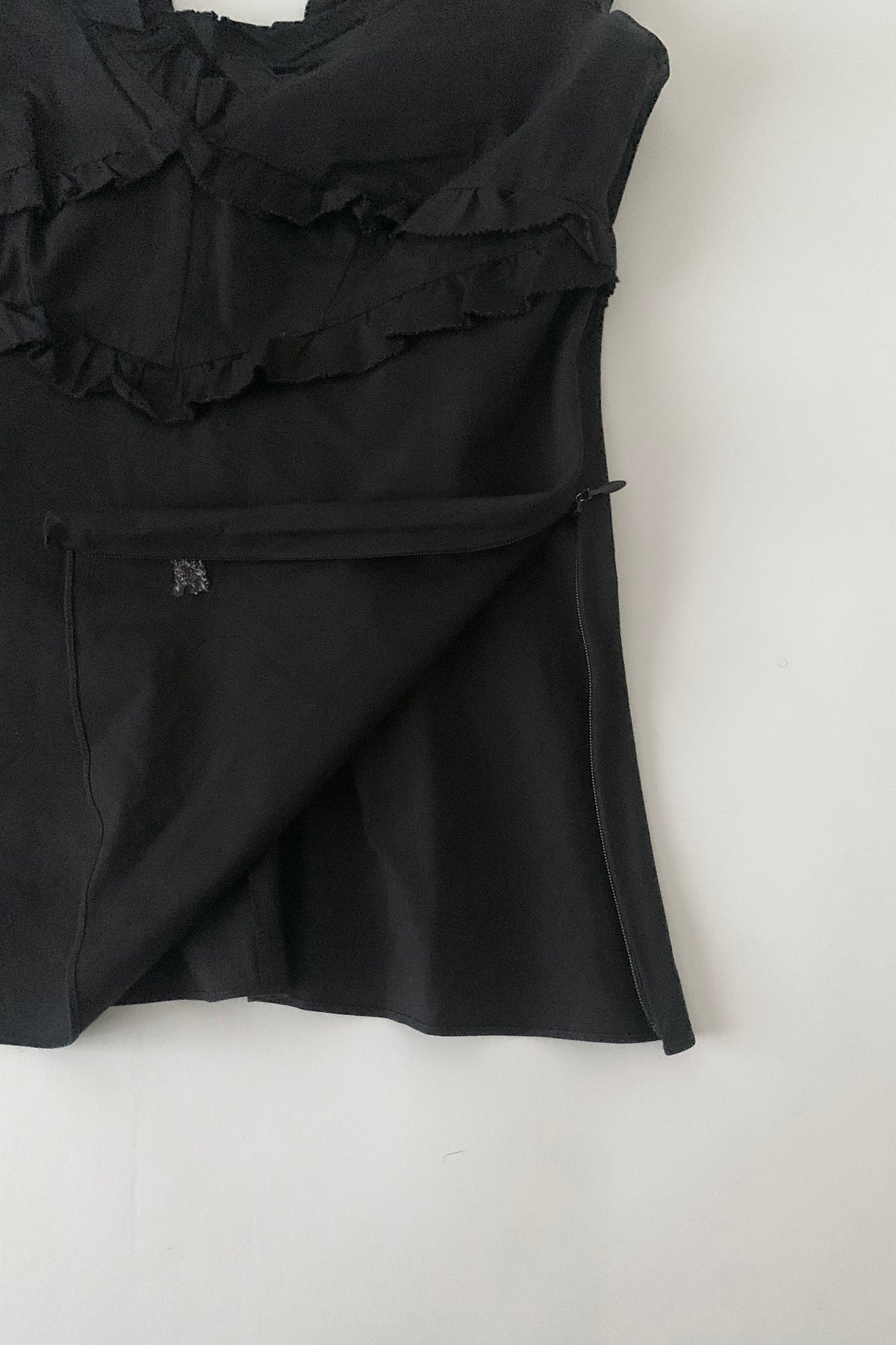 Burberry black frill camisole