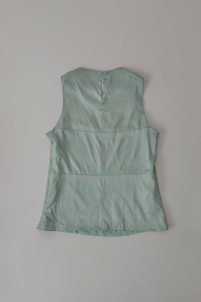 ARMANI mint green silk tops