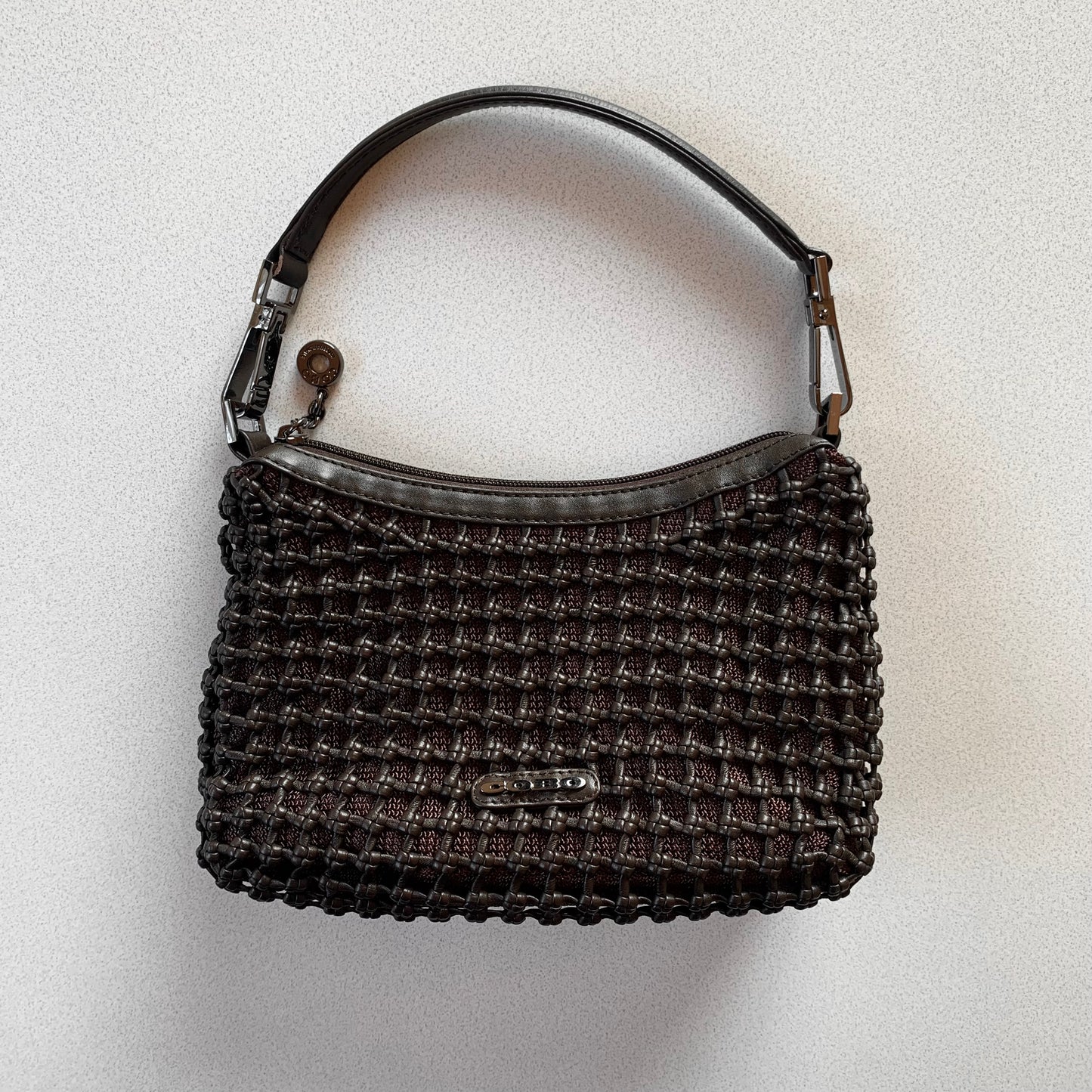 rattan motif mini bag