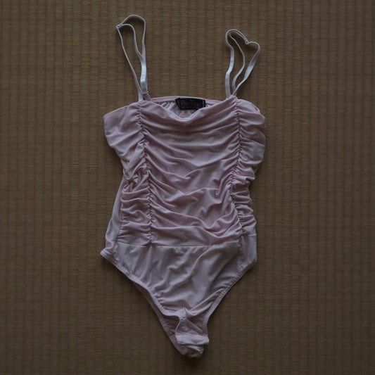 UK pink gather body suits