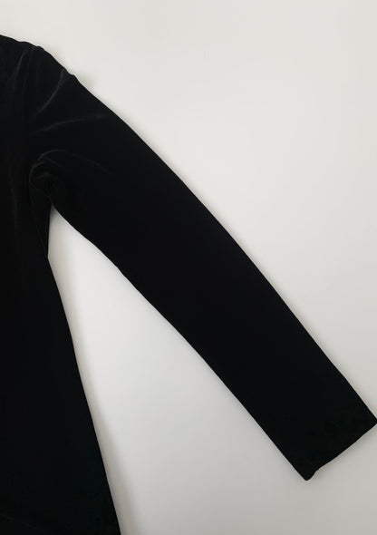 Ralph Lauren black v neck velours tops