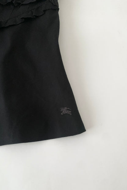 Burberry black frill camisole