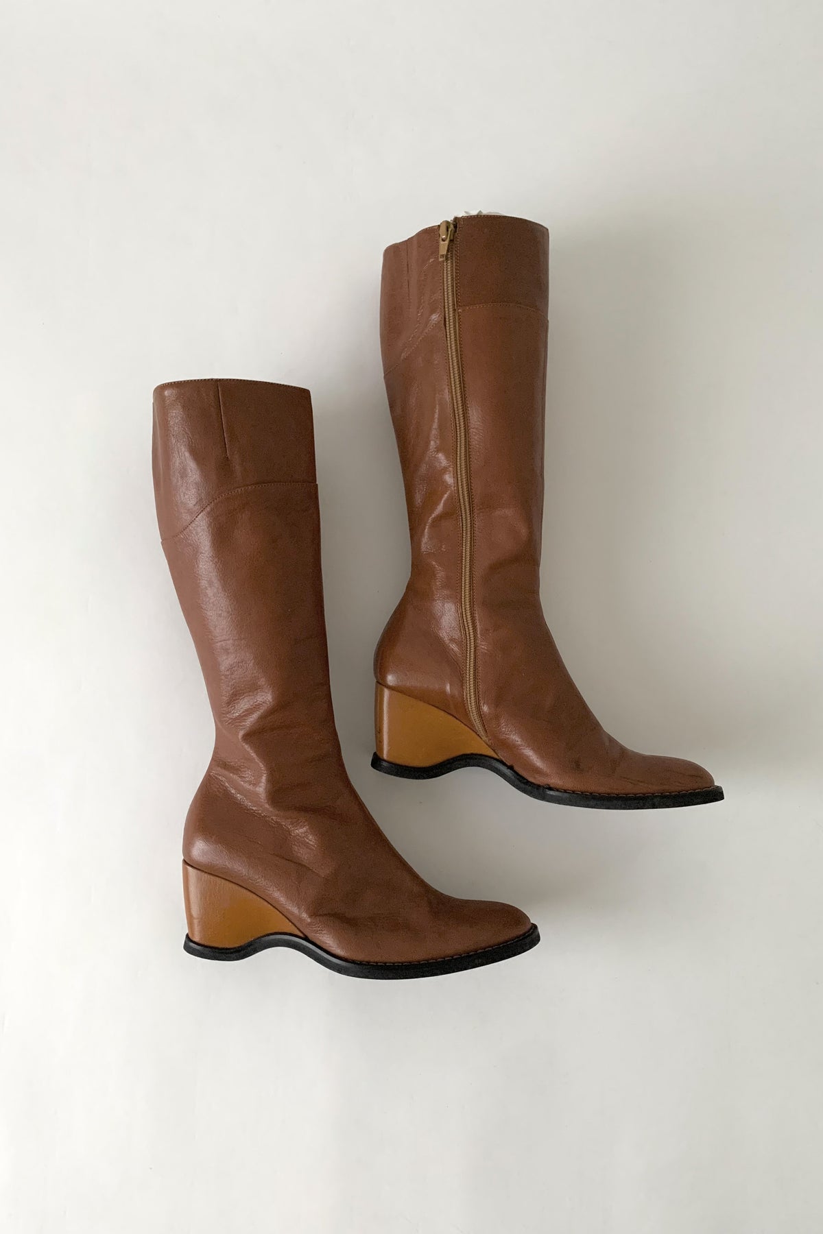Italy brown long boots