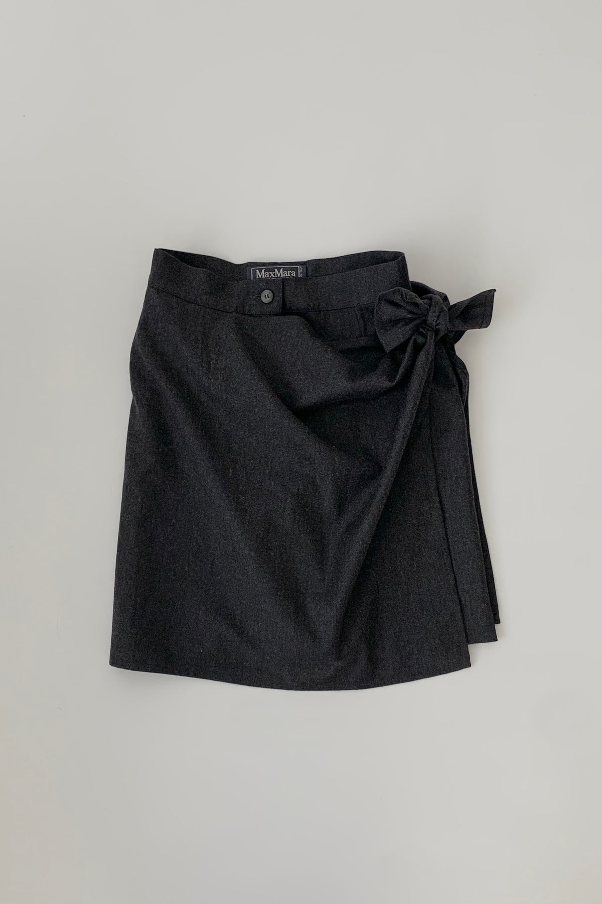 MaxMara dark  gray wrap wool pants