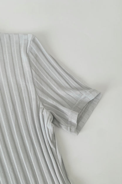 blue silver stripe tops