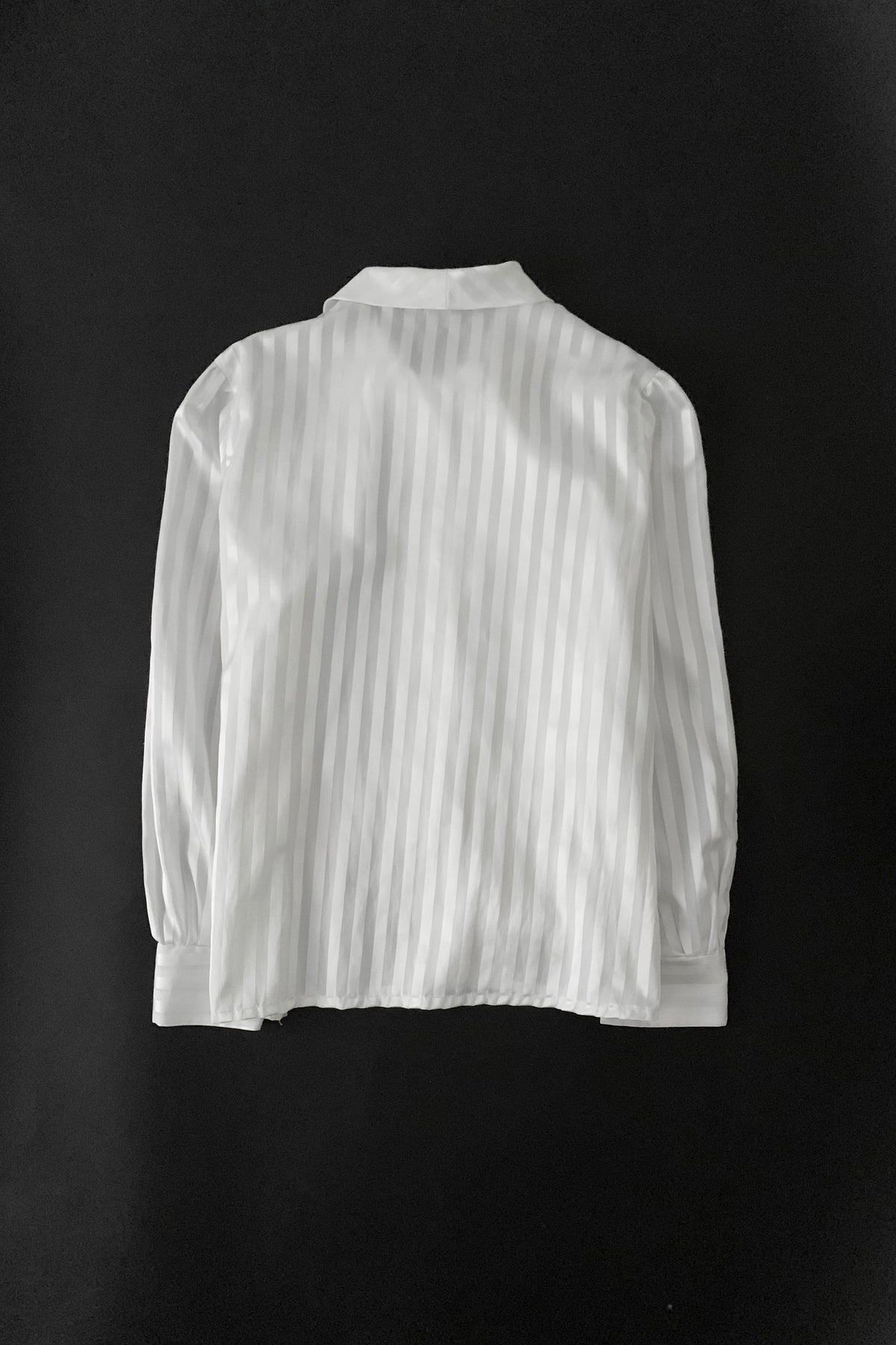 white satin tie shirt