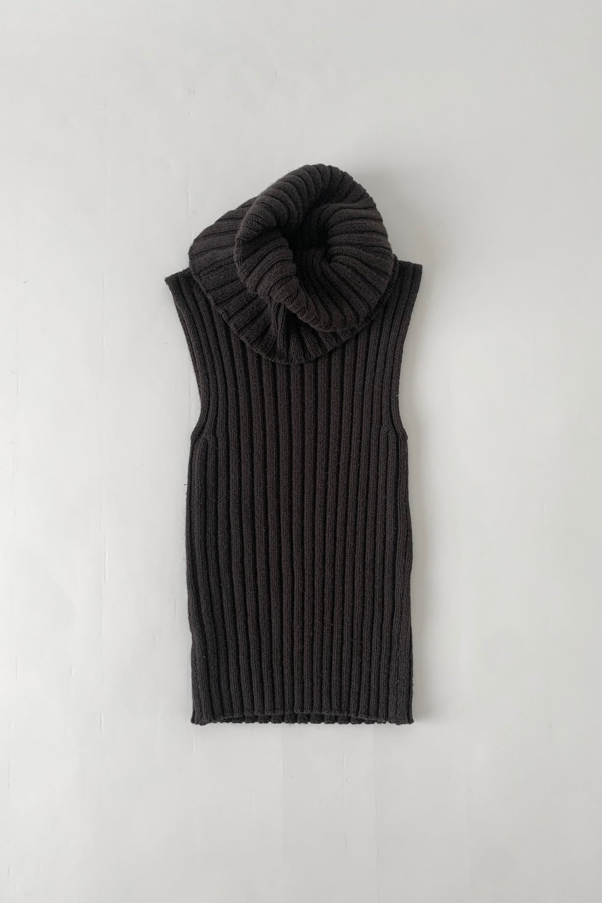 Italy dark brown high neck vest