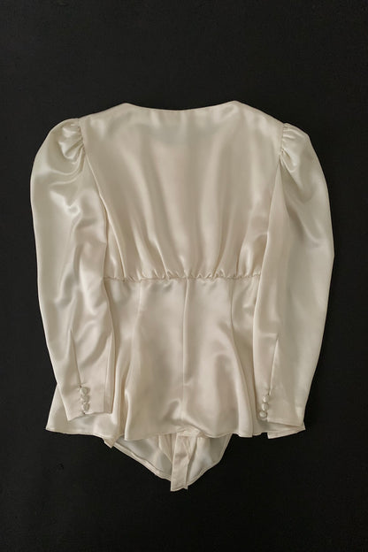 cream satin embroidery victoria jacket