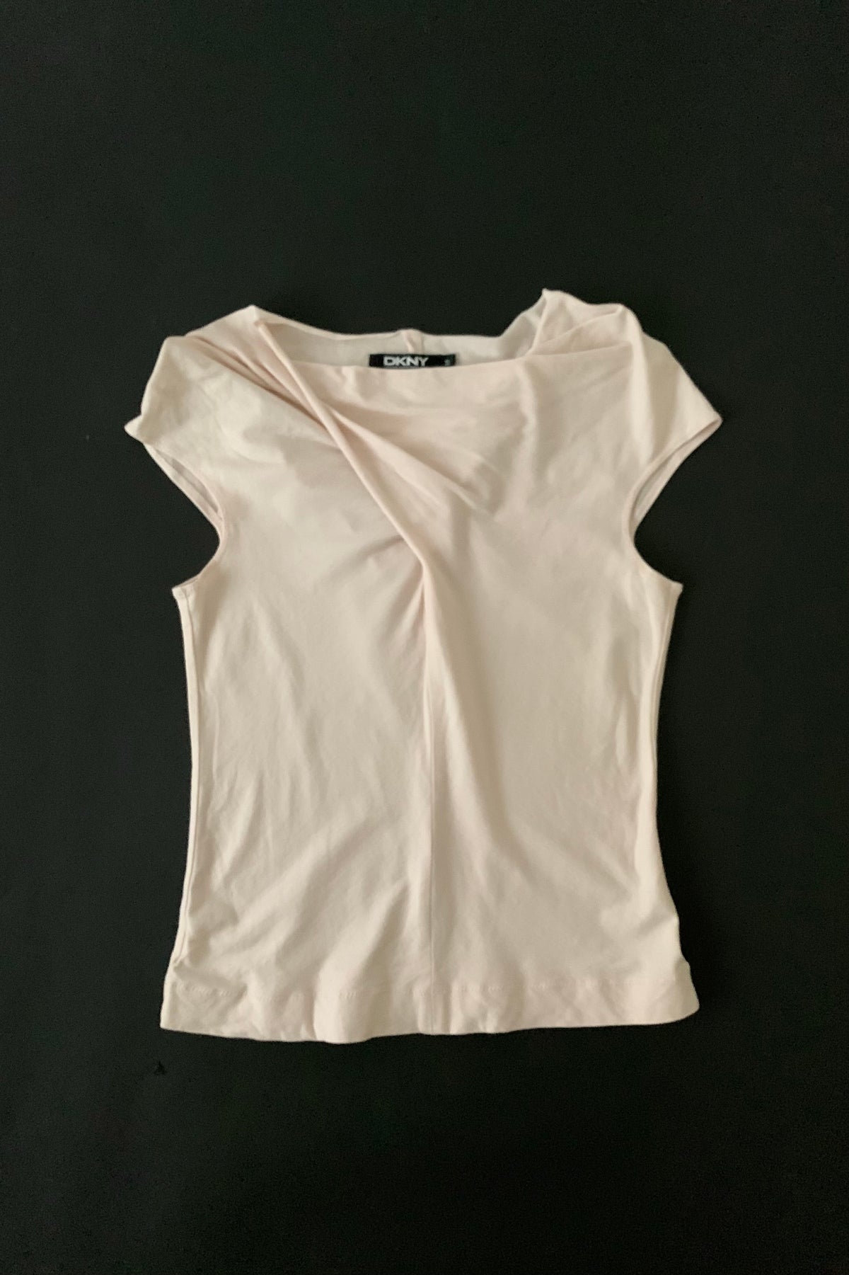 DKNY light pink gather tops