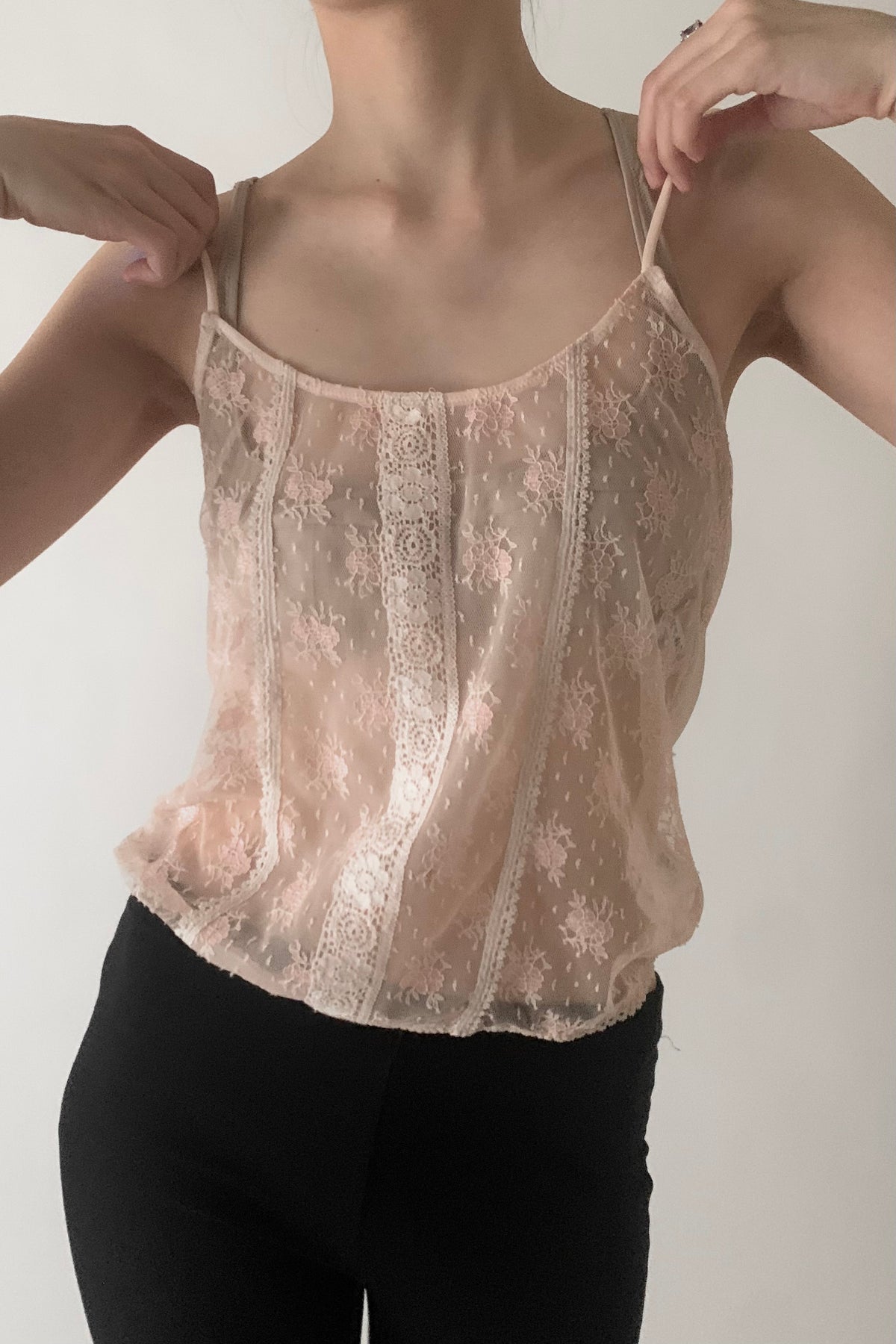 Chloe pink lingerie camisole