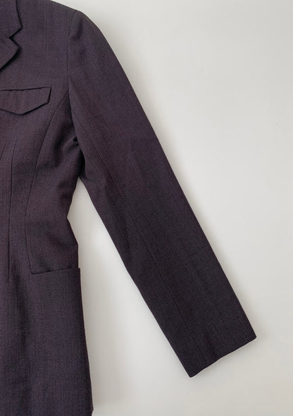 dark purple single breasted jacket