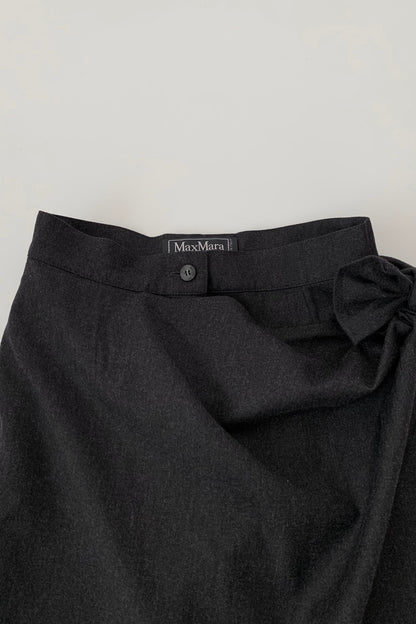 MaxMara dark  gray wrap wool pants