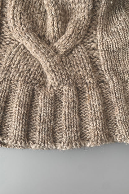 light brown low gauge knit dress