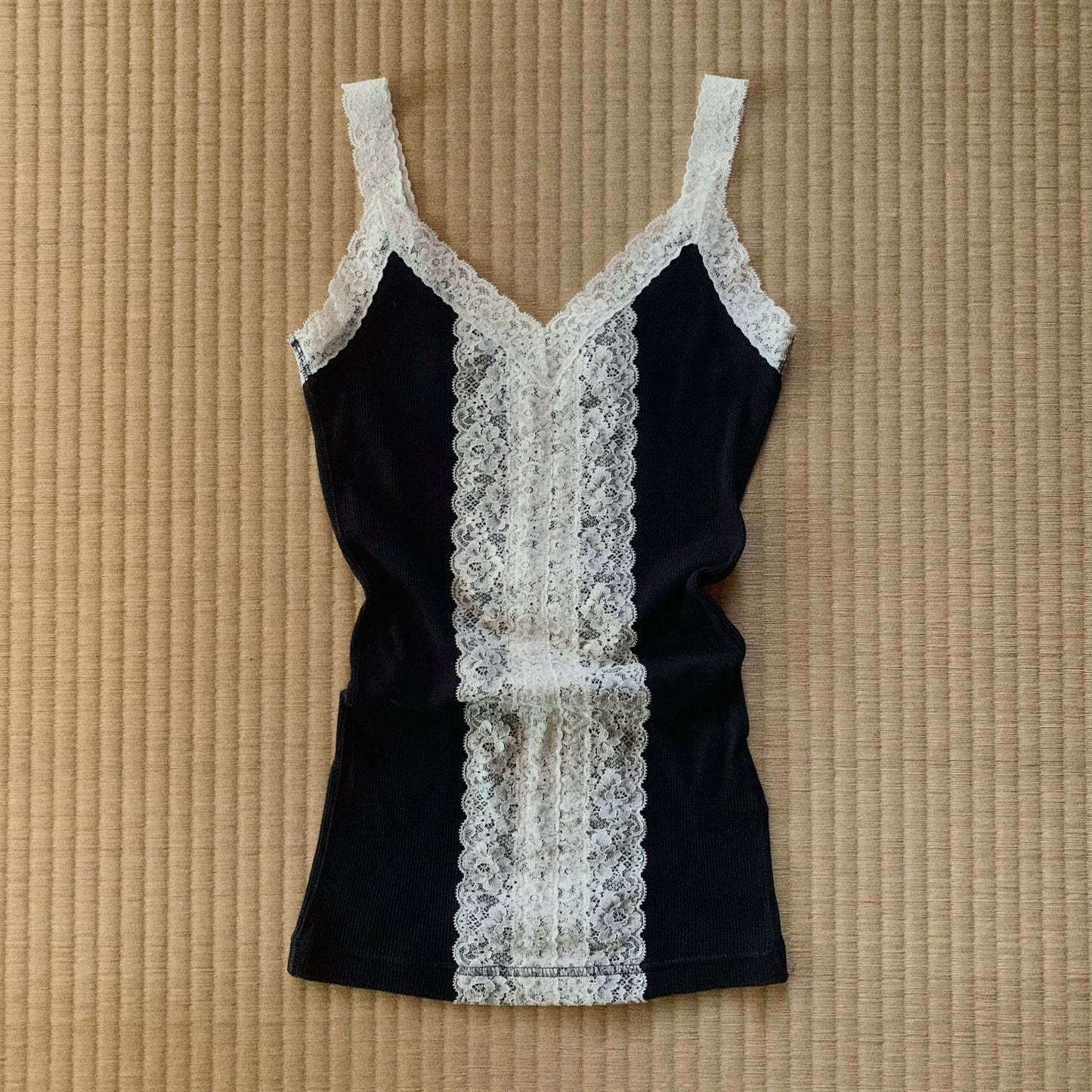 bi-color lace camisole