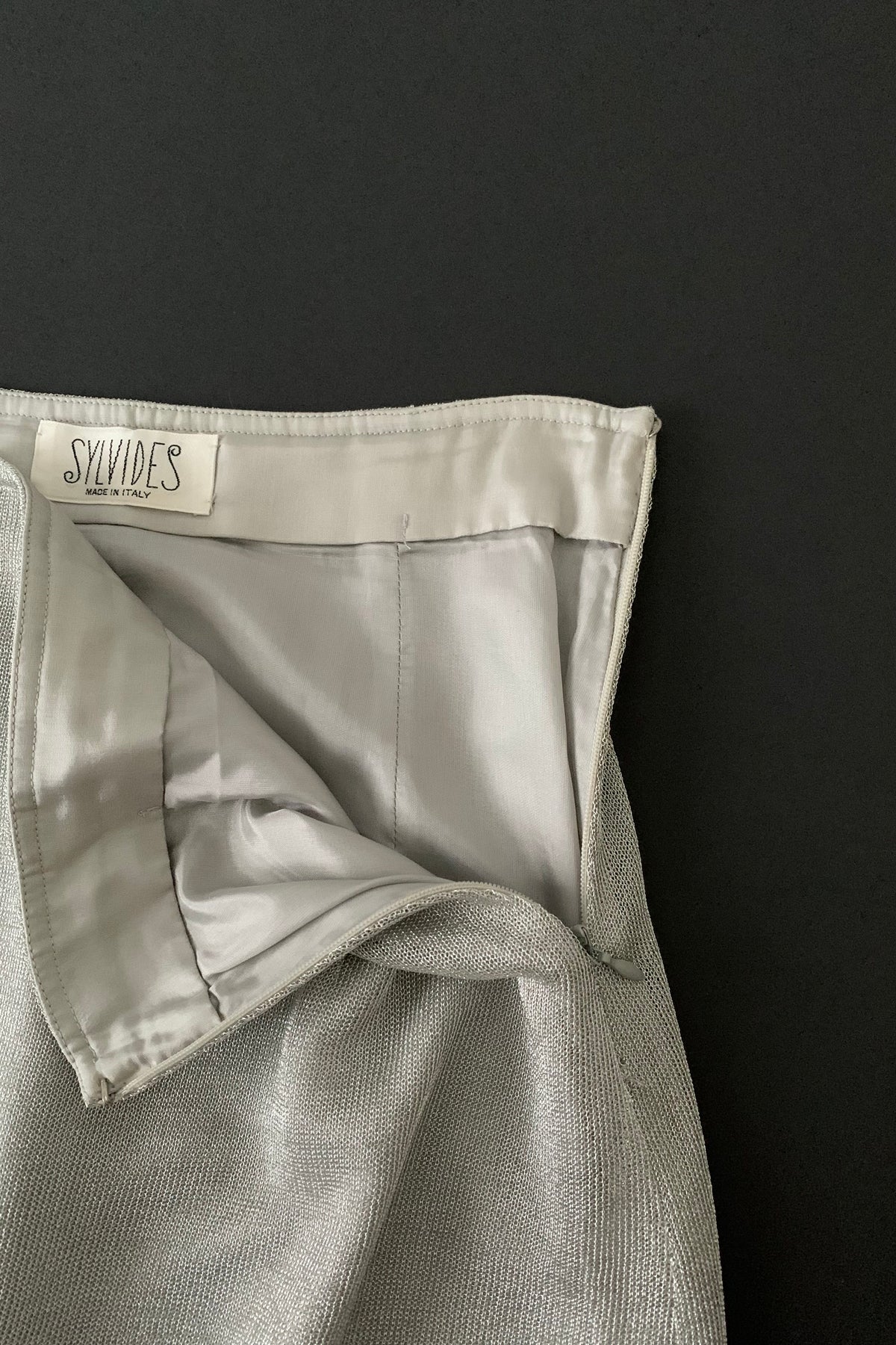 Italy silver summer knit skirt