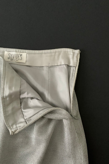 Italy silver summer knit skirt