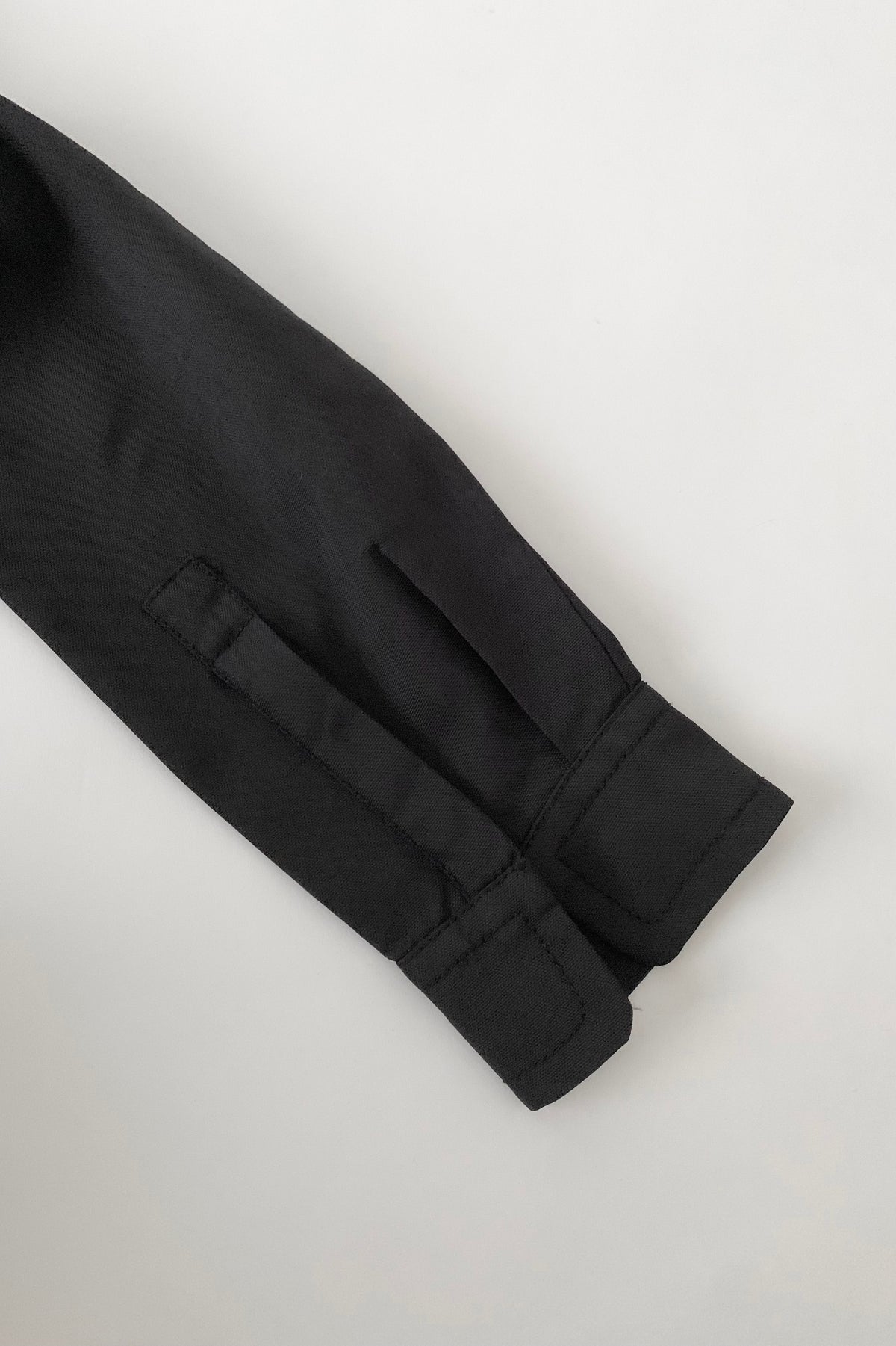 Italy black zip nylon jacket