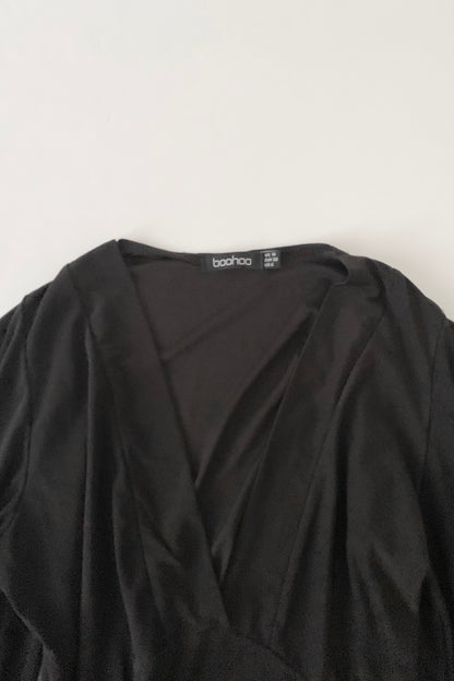 UK black v neck body suit