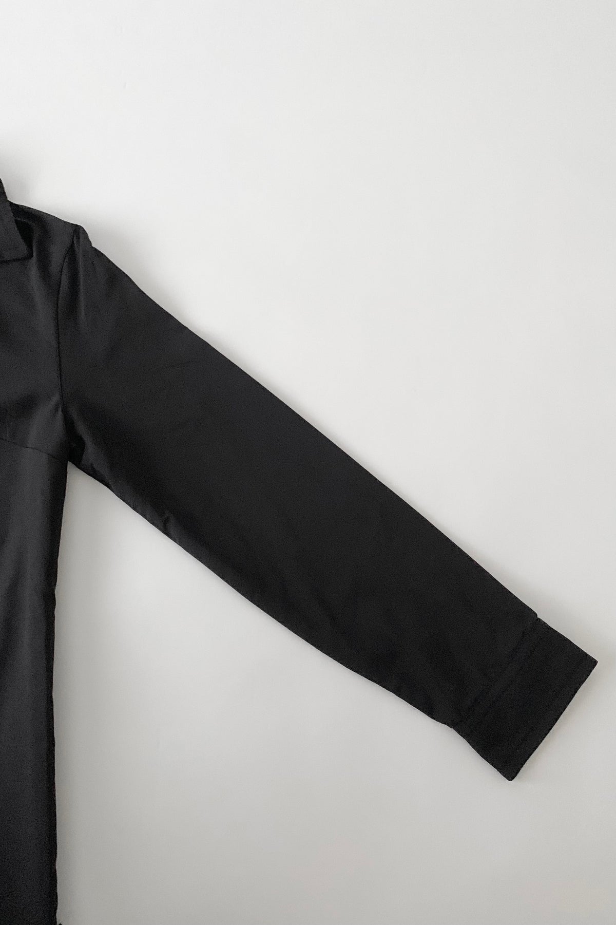 Italy black zip nylon jacket