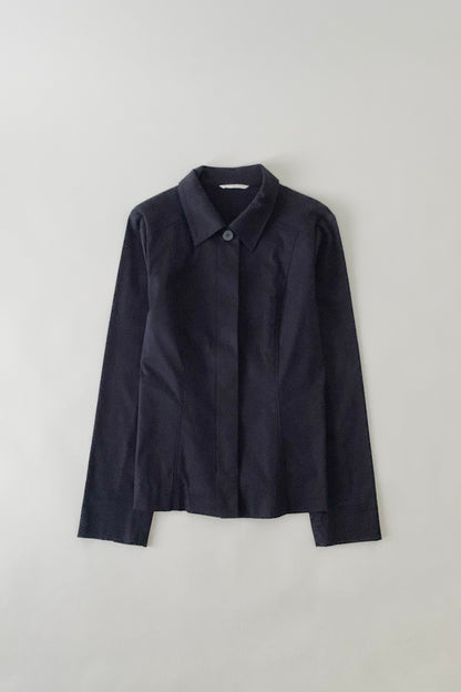 dark purple buttons jacket