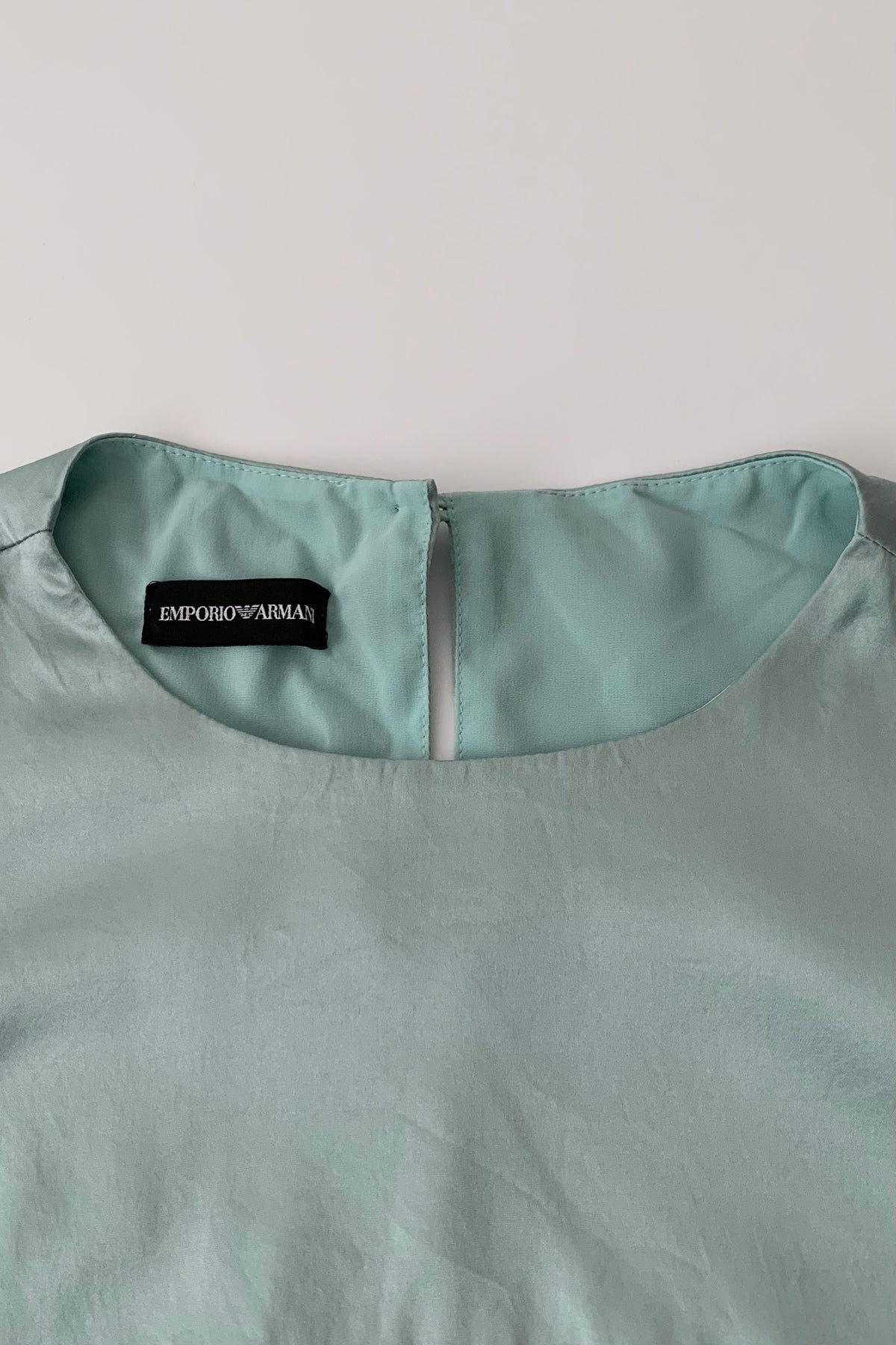 ARMANI mint green silk tops