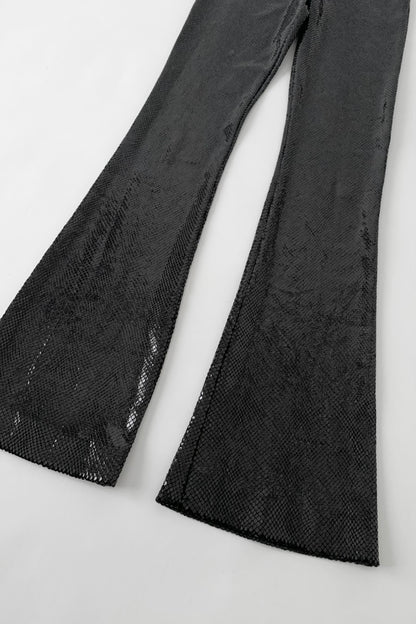 France black snake skin pants