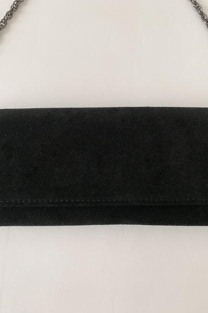 Italy black ring chain bag