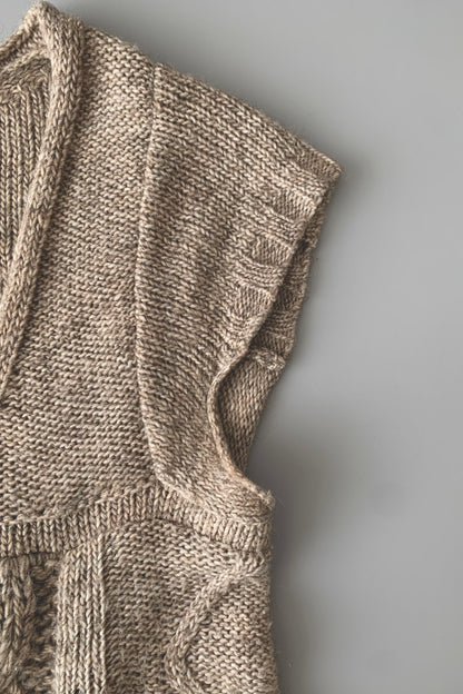 light brown low gauge knit dress