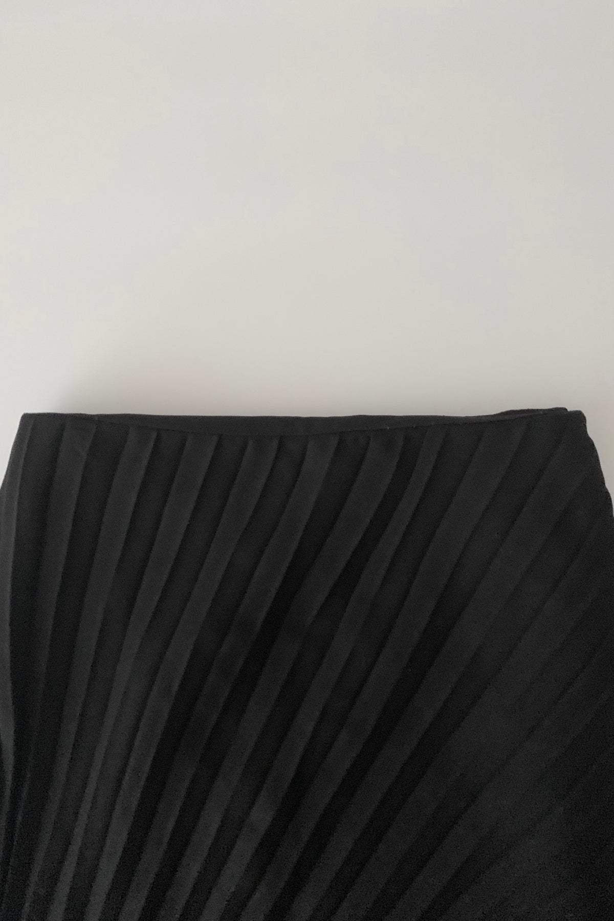 Italy black diagona pleats asymmetry skirt