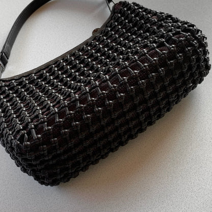 rattan motif mini bag
