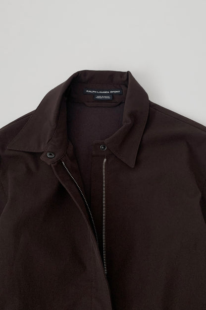 dark brown zip light jacket