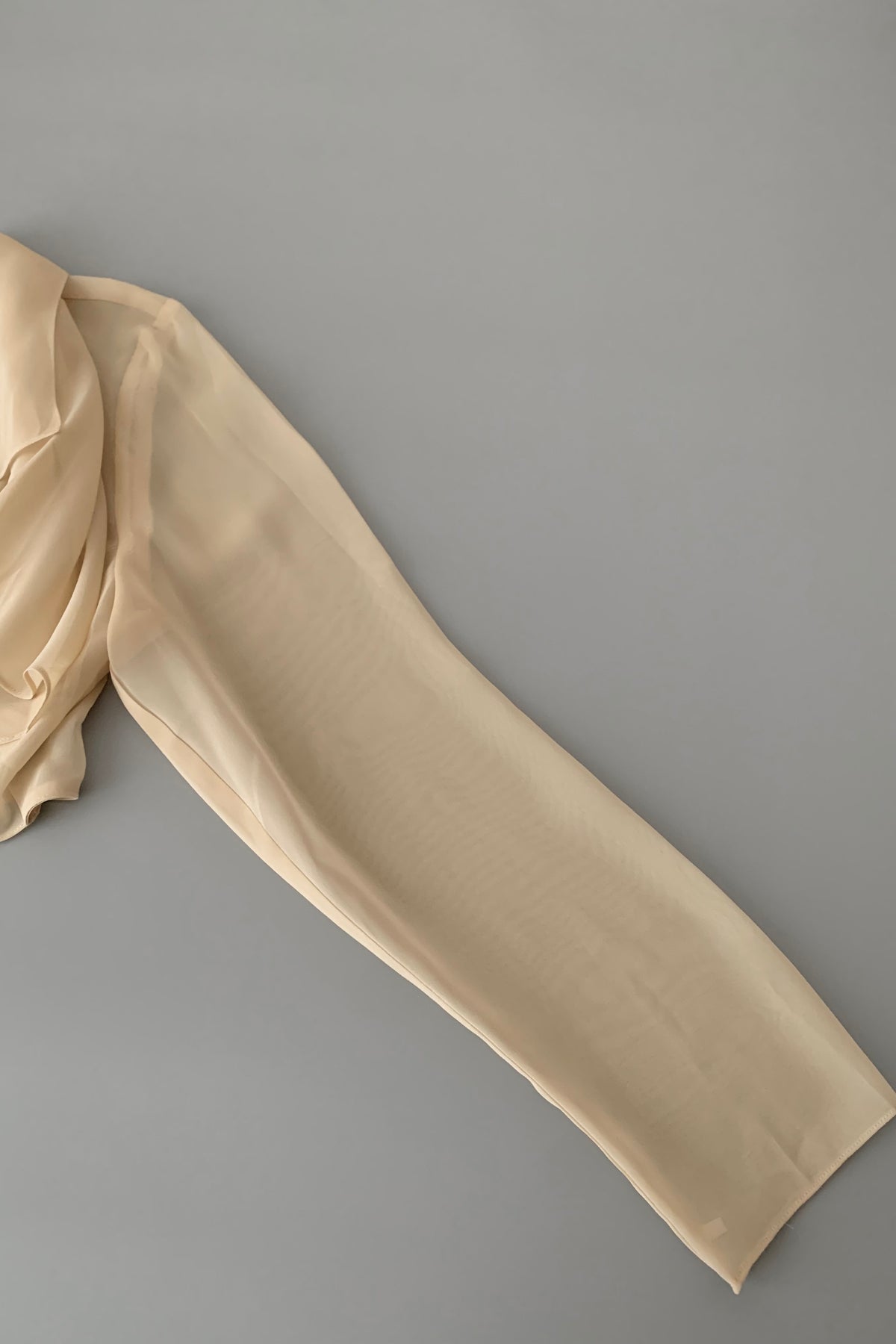 cream see-through cardigan