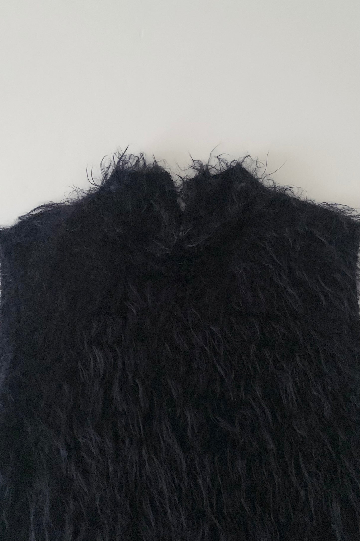 dark purple mohair fur vest