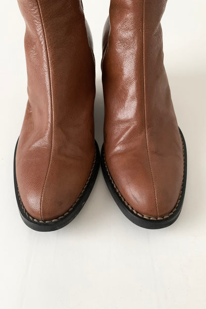Italy brown long boots