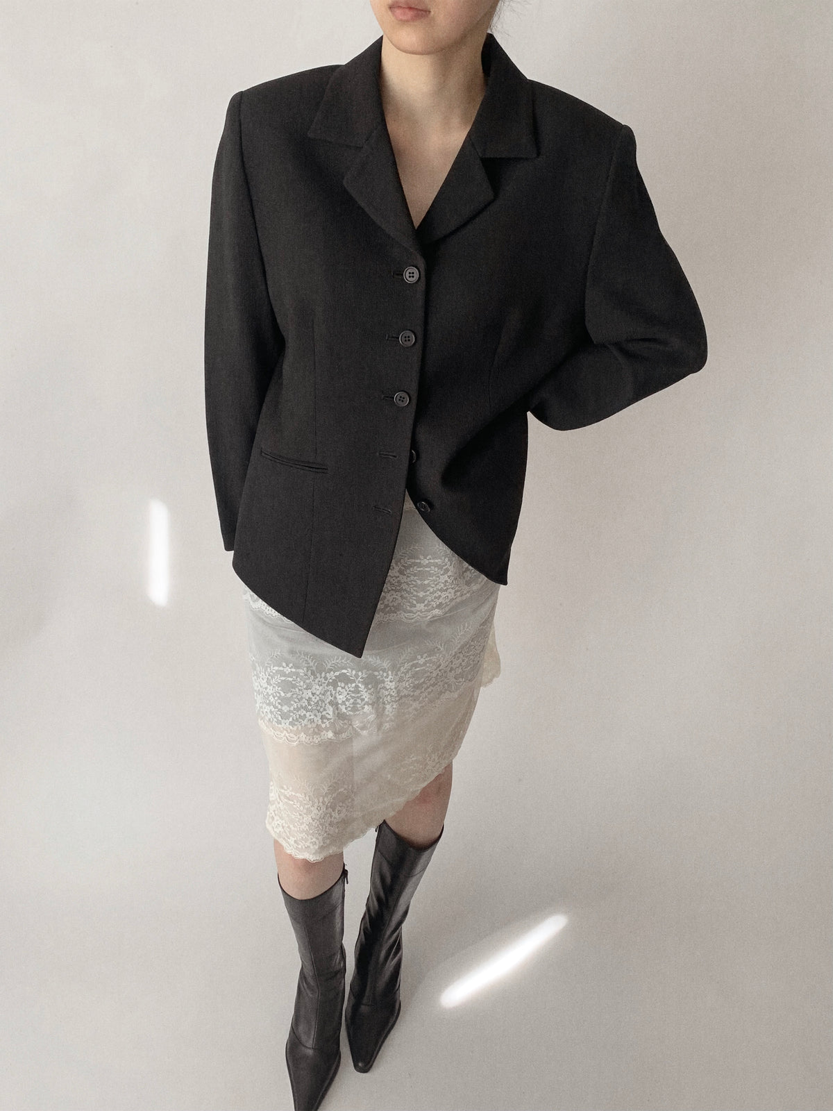 black classic tailored jacket