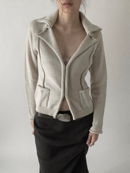 graige tweed knit jacket