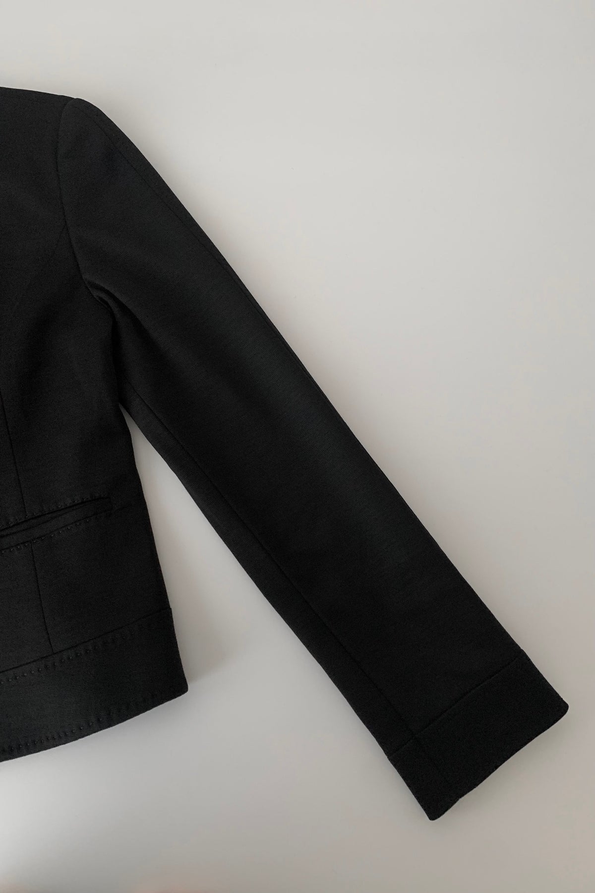 courrage black no collar jacket