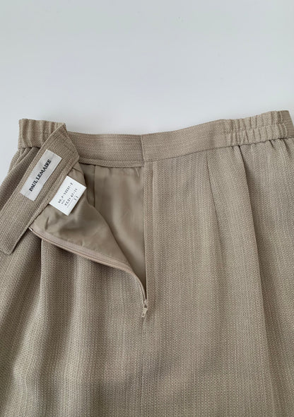 light beige long skirt